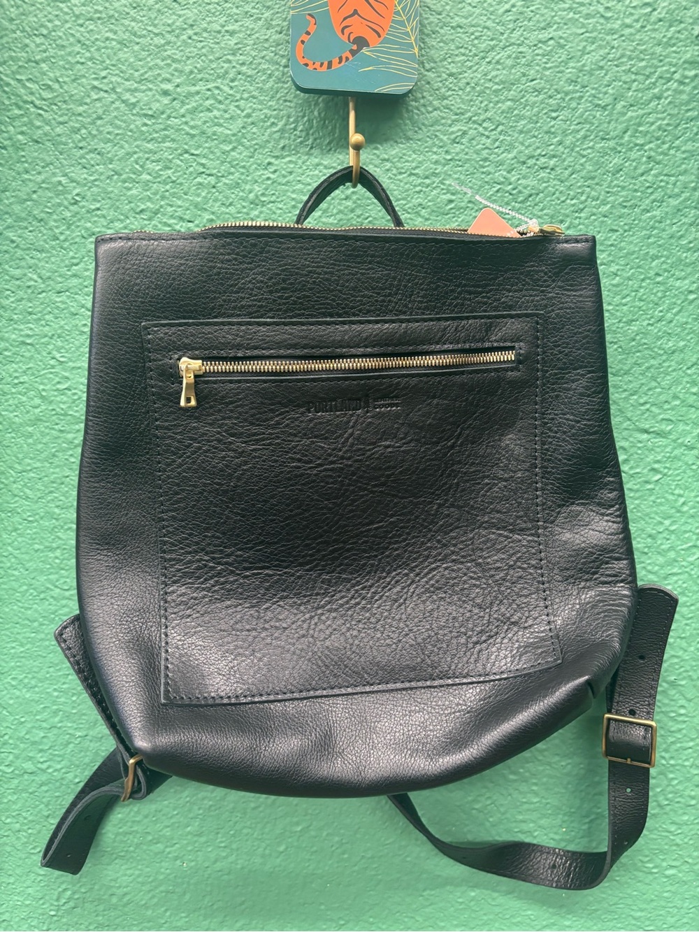 Black Leather Women’s Backpack - Unbranded